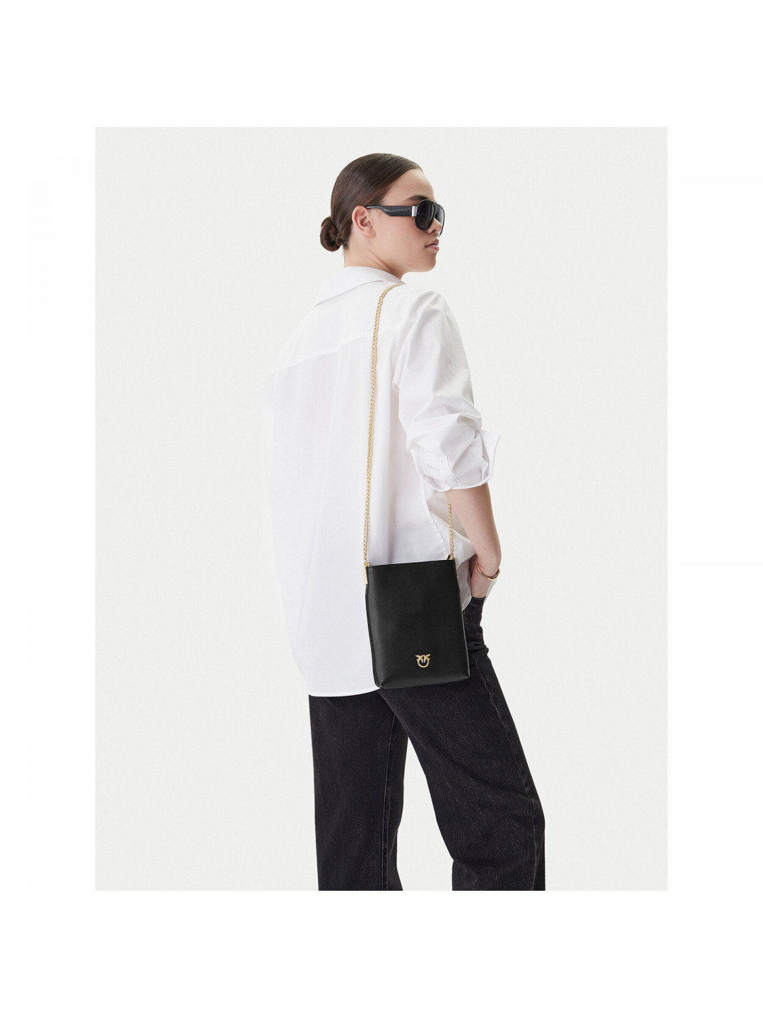 Kabelka PINKO Flat Satchel AI 25-26 PCPL 105352 A0QO Černá